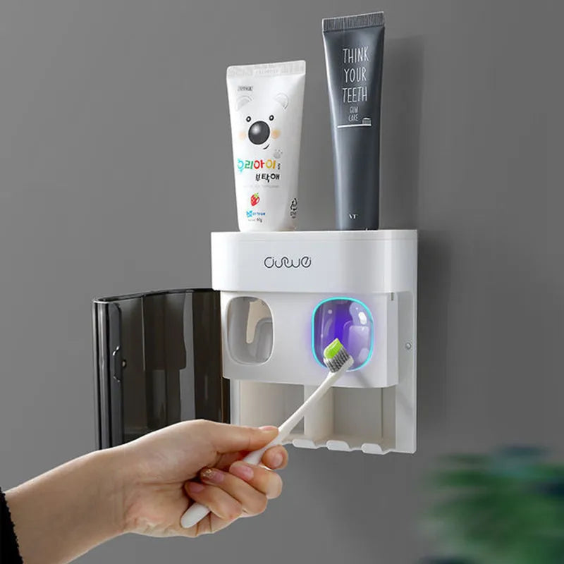 Toothpaste Toothpaste Dispenser Magnetic Toothbrush Holder Home